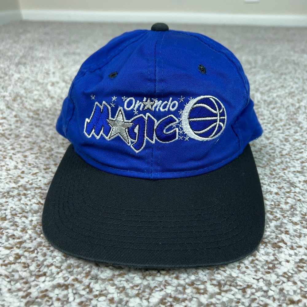 Vintage Orlando Magic Hat Mens One Size Blue Black GCC NBA Snapback Basketball
